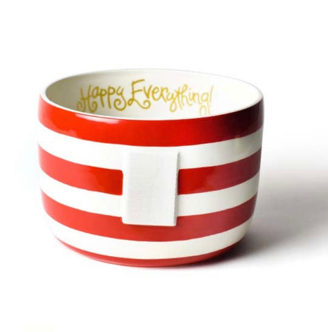 Happy Everything Red Stripe Mini Bowl