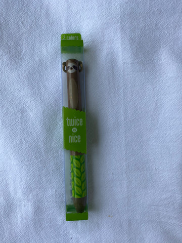 Twice as nice sloth pen