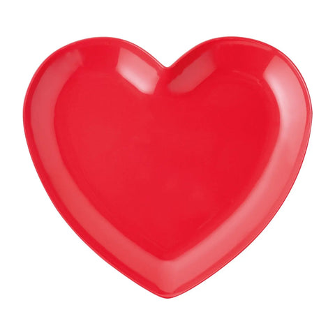 Red Heart Melamine Plates set of 4