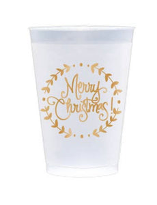 Plastic merry Christmas plastic cup set