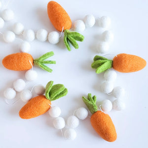 Carrot Felt Garland