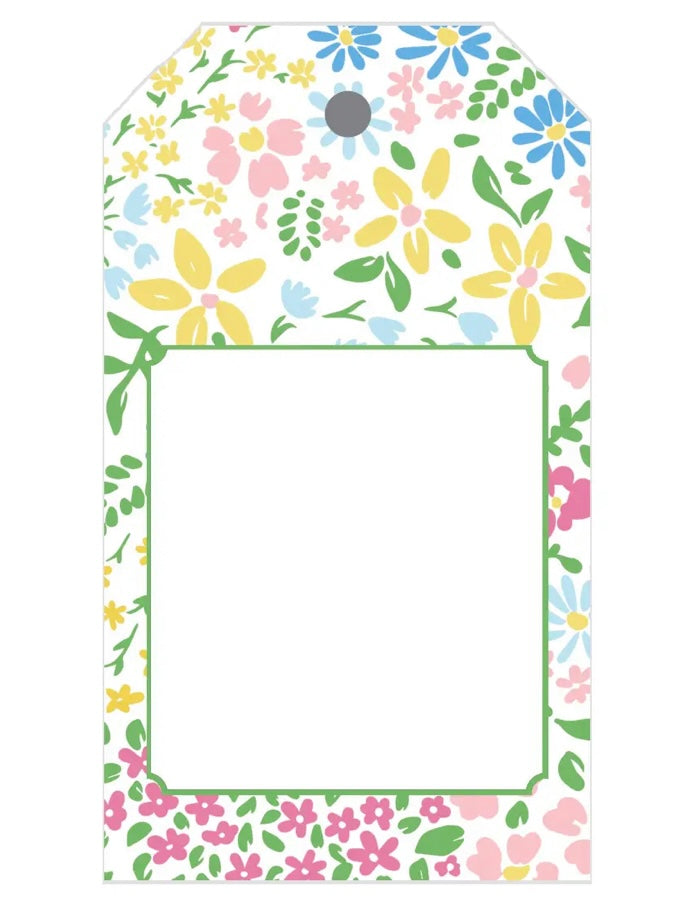 Multi- Colored Flowers Gift Tags