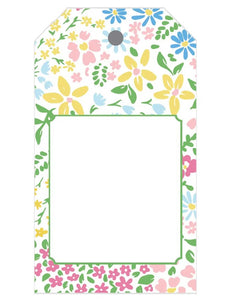 Multi- Colored Flowers Gift Tags