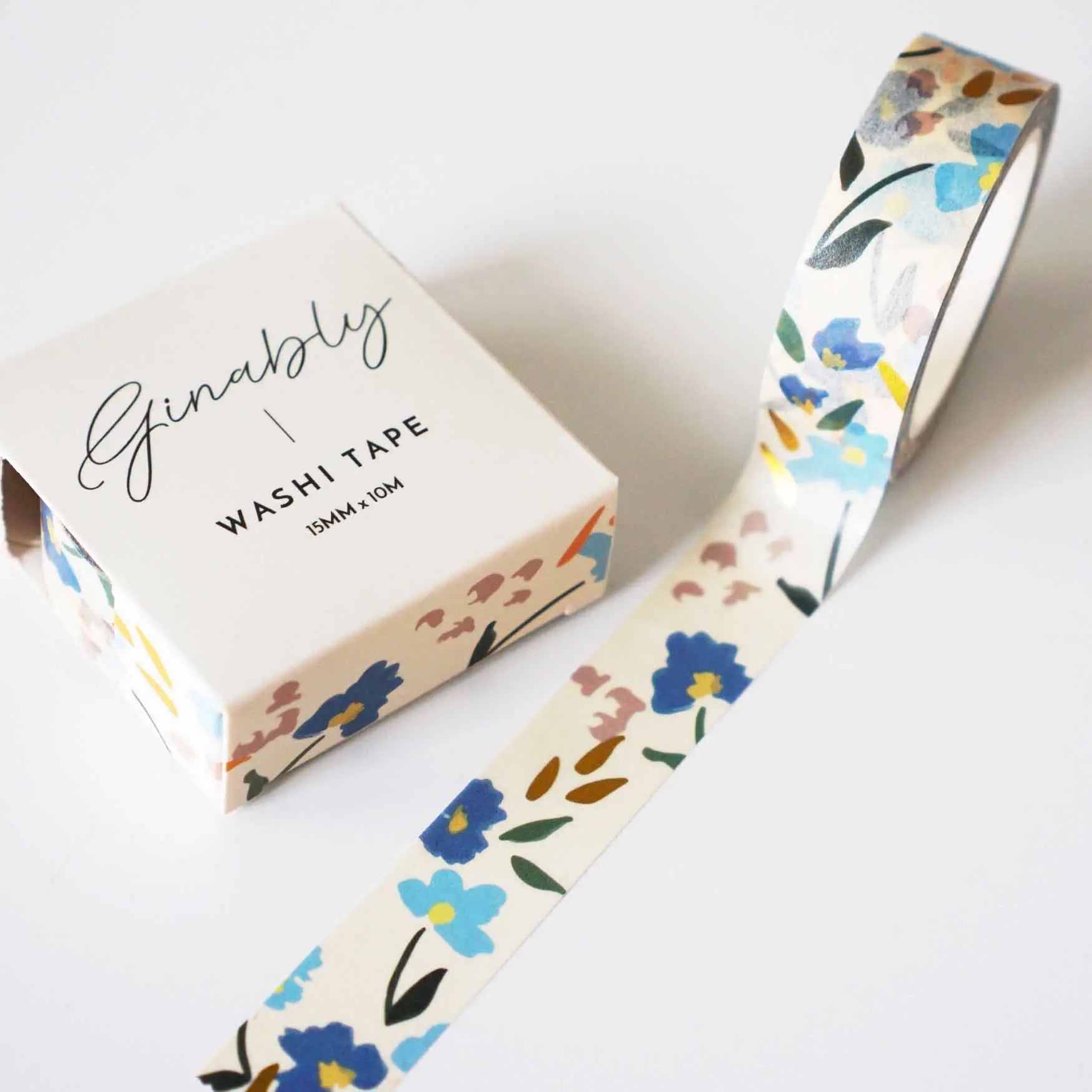 Blue Floral Washi Tape