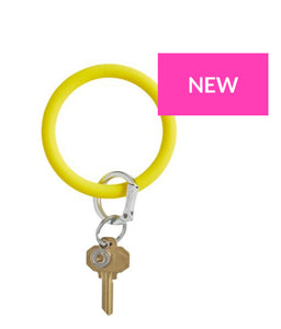 Rubber yellow oventure keyring