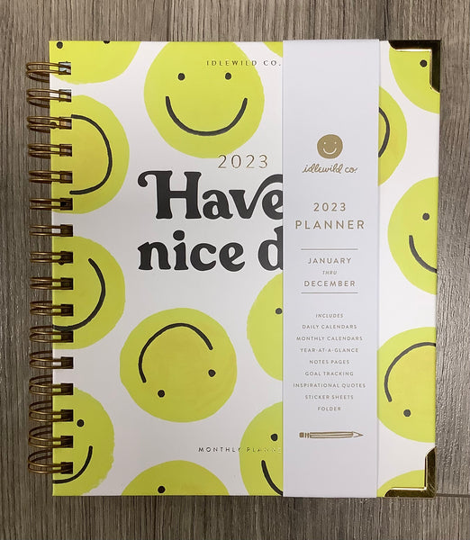 2023 Smiley Face Spiral Planner