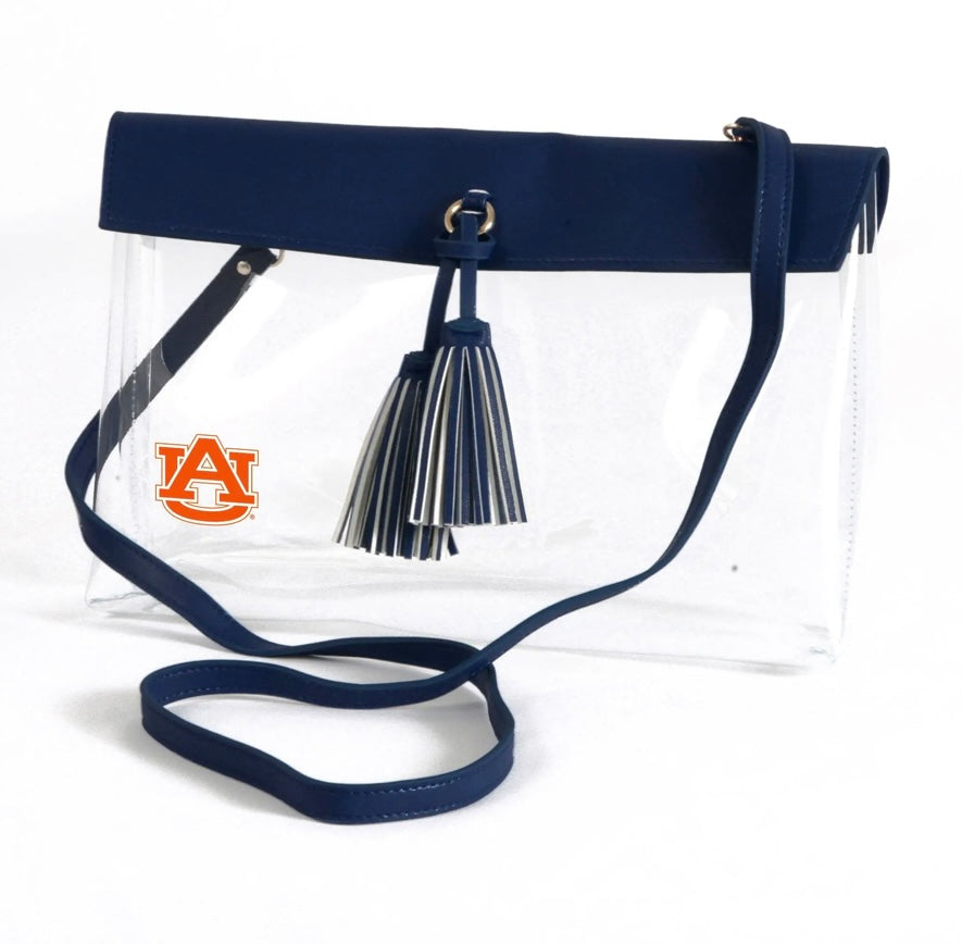 Auburn Clear Purse with Tassel