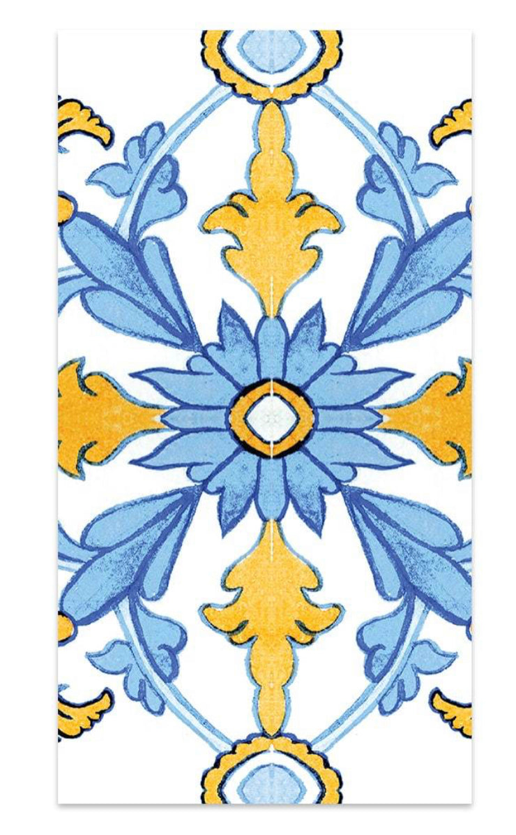 Blue/yellow dinner napkins