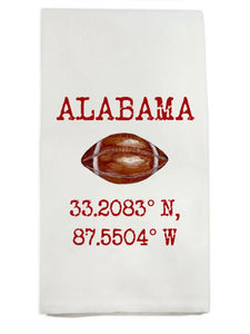 Alabama Football Coordinates Towel