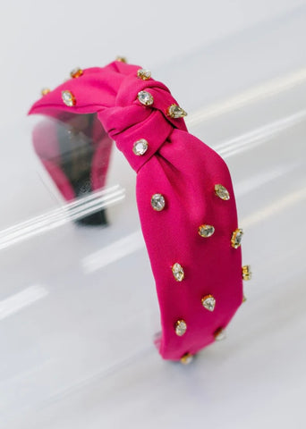 Michelle McDowell Hot Pink Headband with Crystals