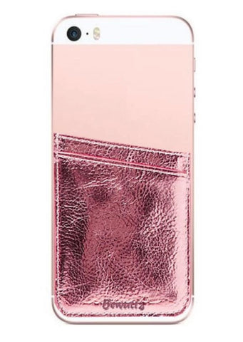 Holographic Phone Pocket- Light Pink Metallic