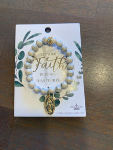 Faith over fear bracelet