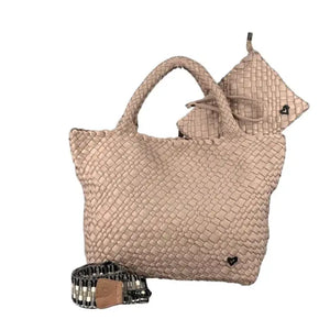PreneLove Dusty Pink Large Woven Tote