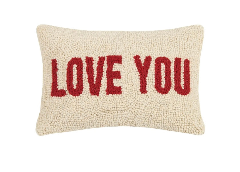 LOVE YOU Hooked Pillow