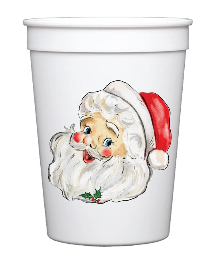 Santa White Reusable Cups (Pack of 6)