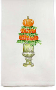 Pumpkin topiary tea towel