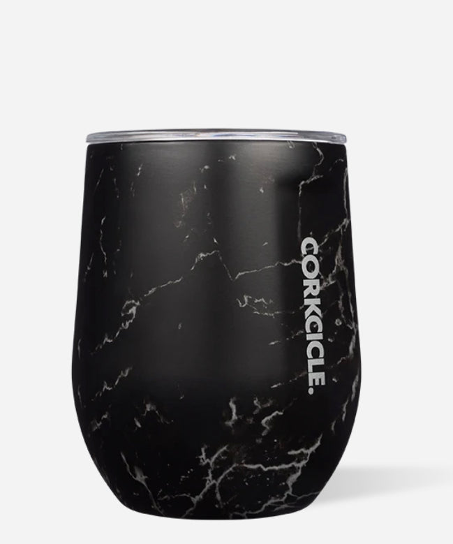 Origins black marble stemless corkcicle