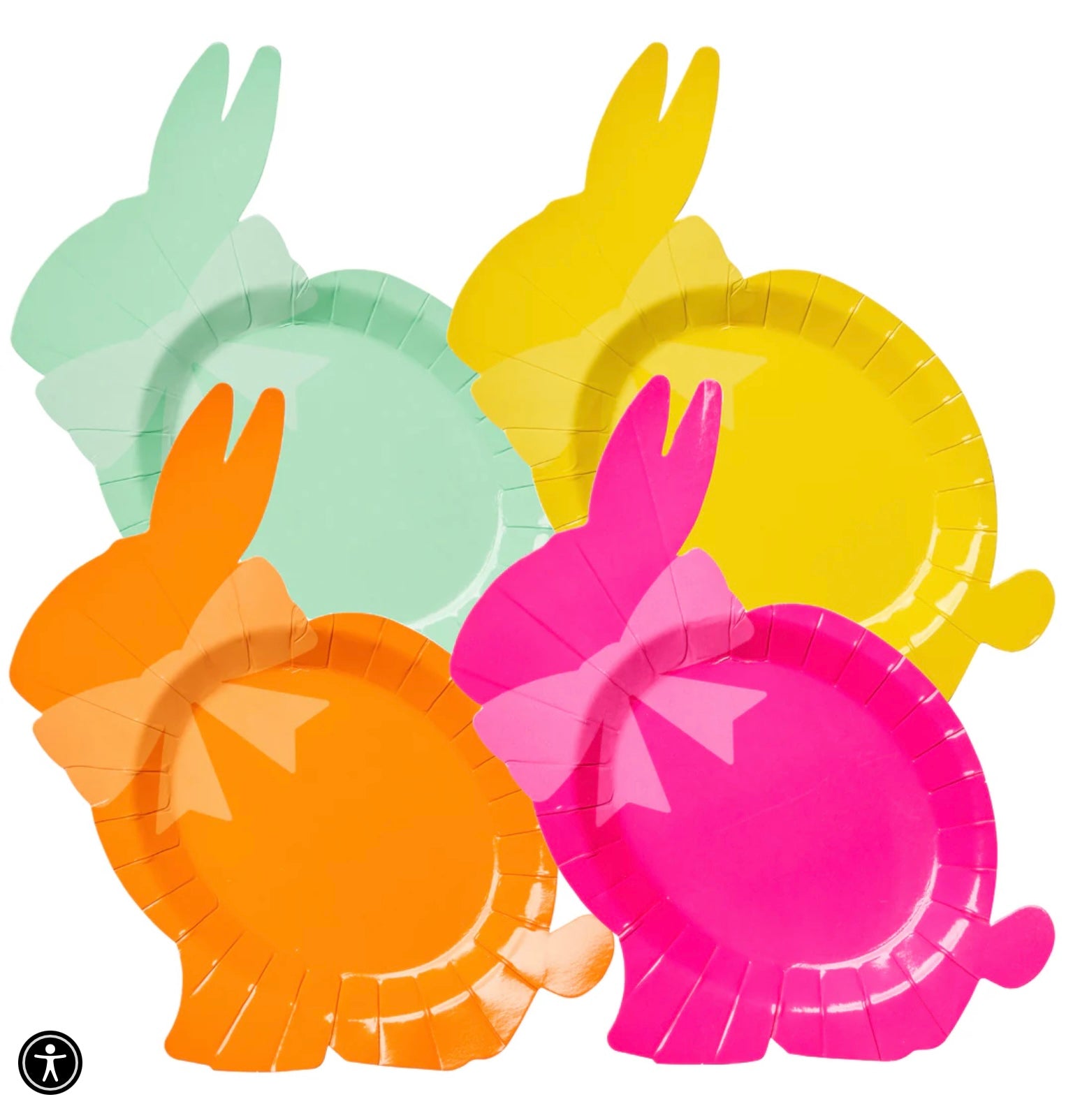 Die Cut Bunny Paper Plates