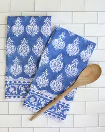 Umbria Sapphire Blue Tea Towel