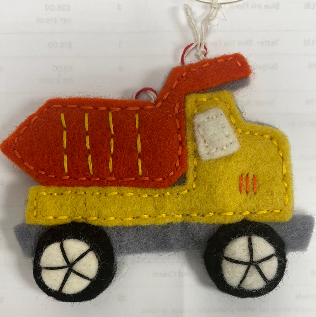 Dump truck ornament
