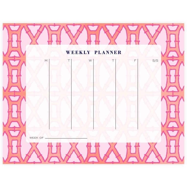 Pink Bamboo Weekly Planner