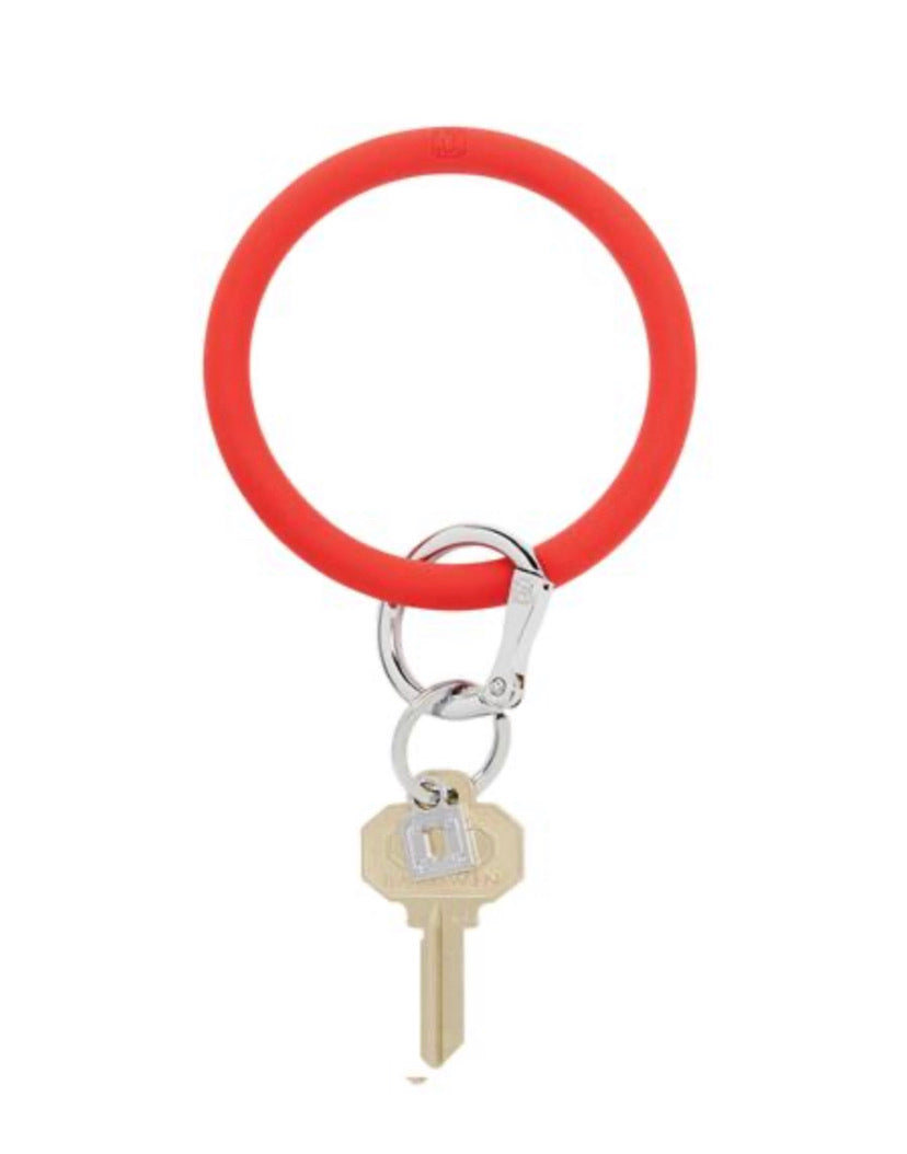 Rubber red oventure keyring