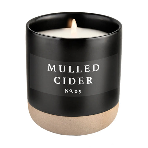 Mulled Cider Candle Black Stone Jar