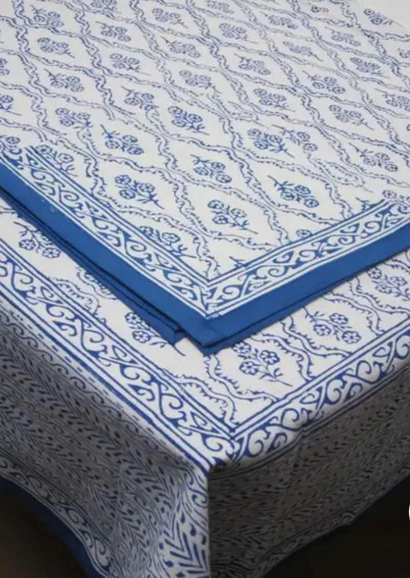 Tablecloth 60X60 Trellis Blue