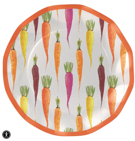 Scalloped Farmer’s Market Carrots Paper Plates