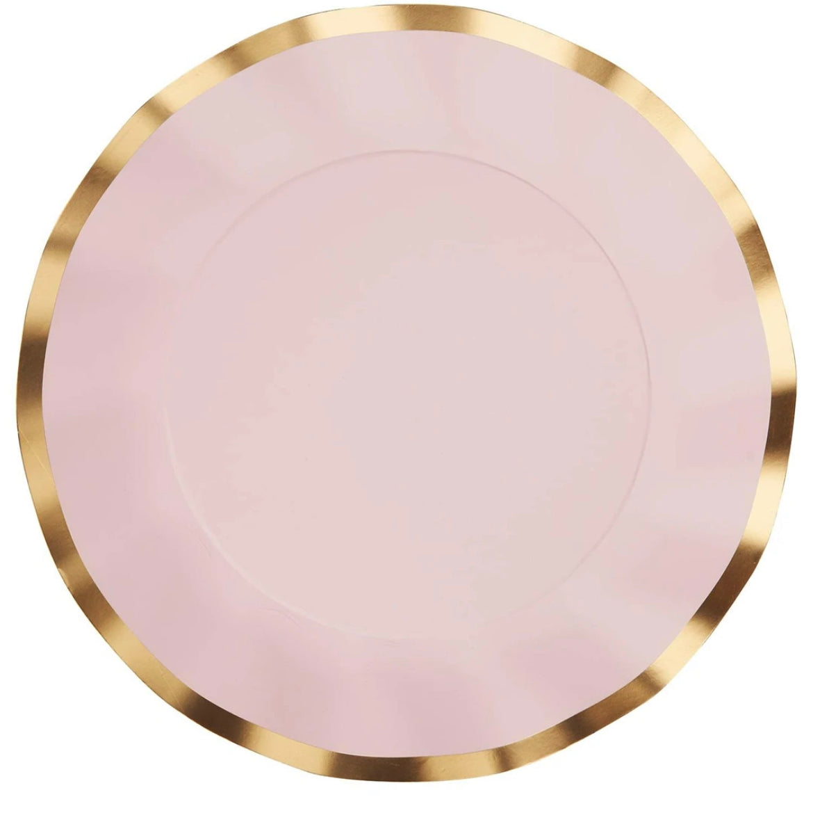 Wavy Pink/gold large paper plates