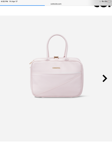 Corkcicle pink lunch tote