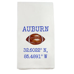 Auburn Coordinates Football Tea Towel