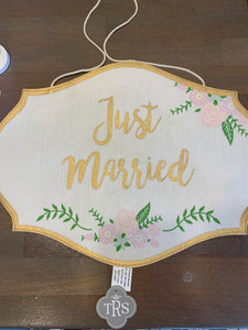 Just Married/ here comes the bride sign