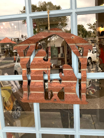 Metal Nativity Door Hanger