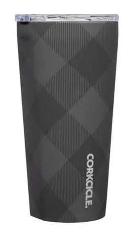 Corkcicle 16 oz. Tumbler-Buffalo Plaid Grey