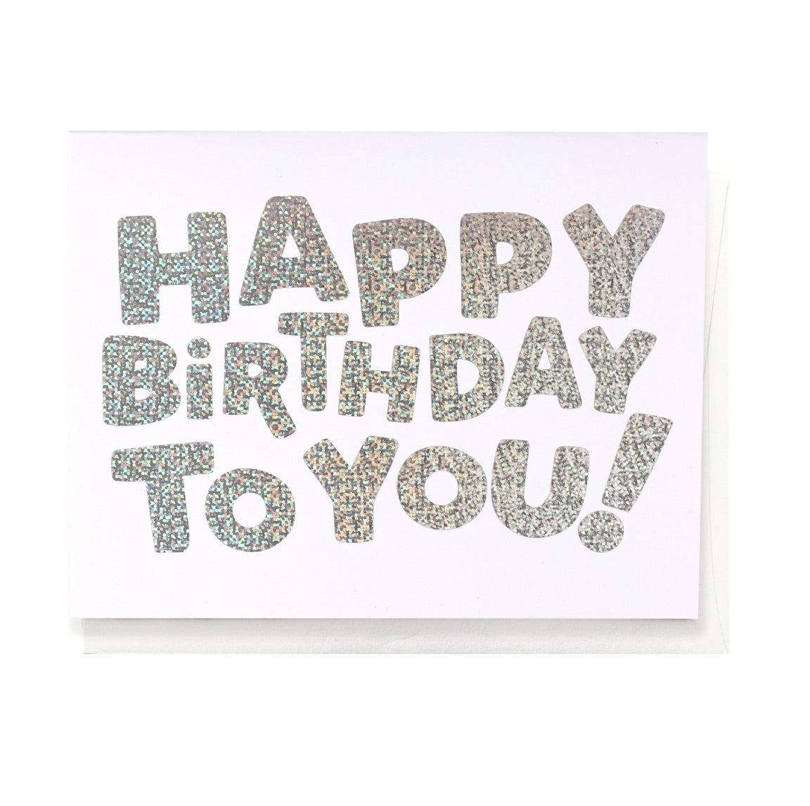 Silver Happy Birthday To You Card