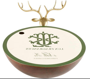 Noble  fir reindeer 10” round candle