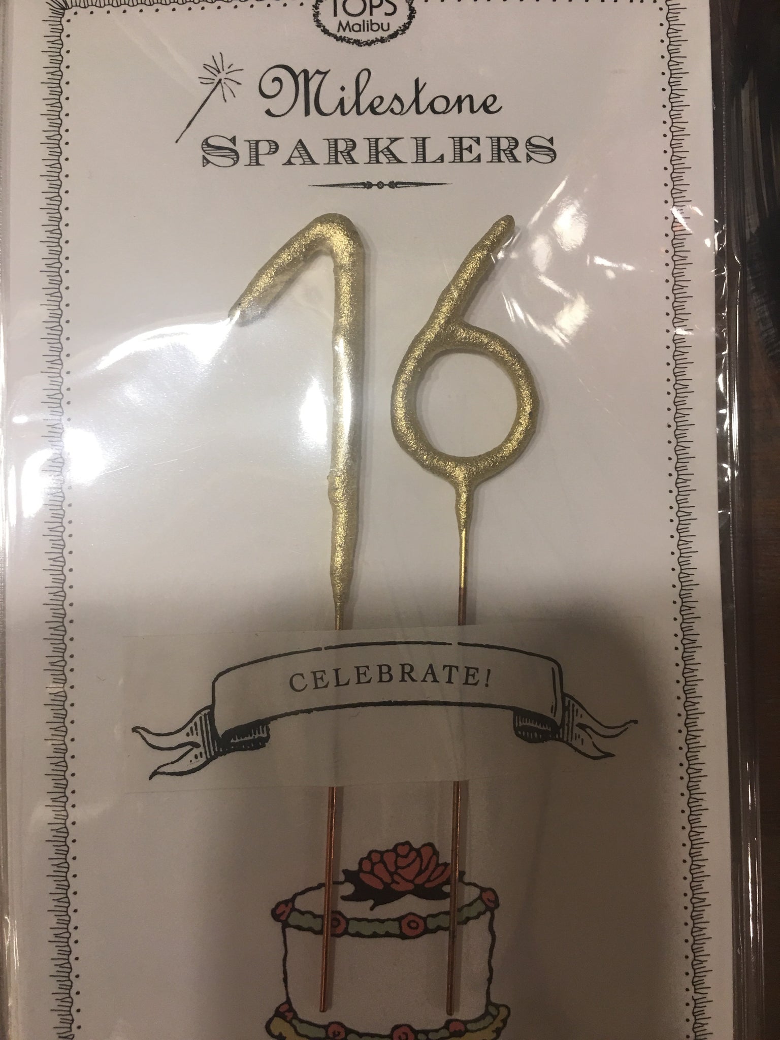 16 Milestone sparkler candle