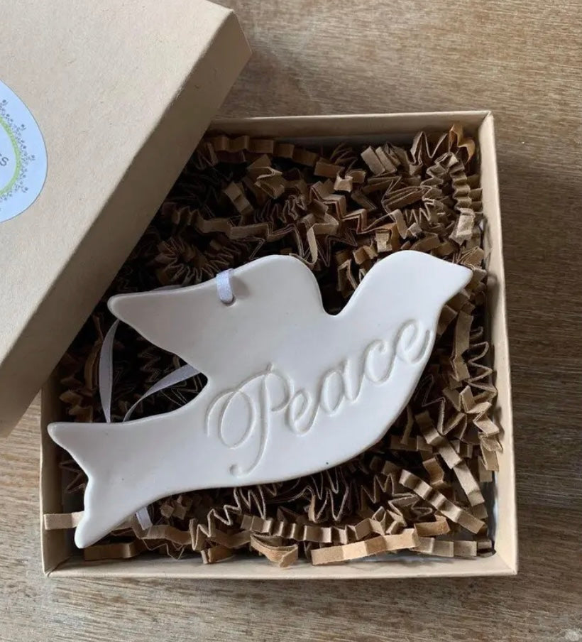 Peace Dove Ceramic Ornament