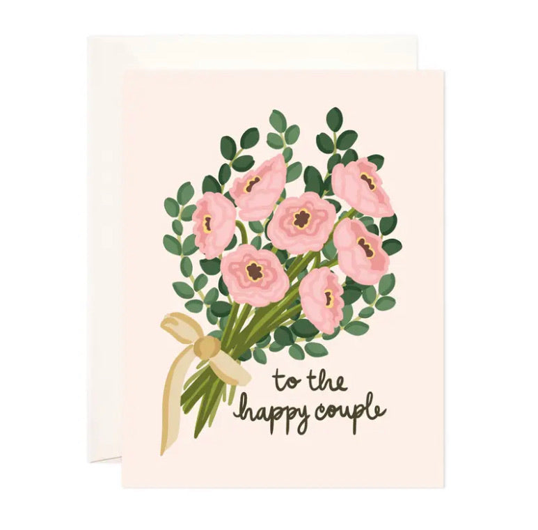 Happy Couple Bouquet Greeting Card