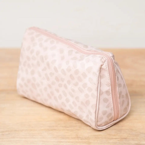 Pink spotted cosmetic bag
