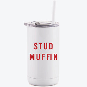 Stud Muffin Valentine's Day Children's Cup with Straw