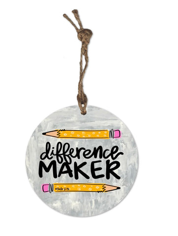 Difference Maker Round Ornament