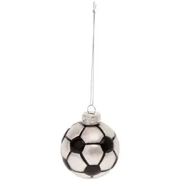 Glass Soccer Ornament