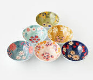 Set of 6 Fruit and Berries Melamine Bowls