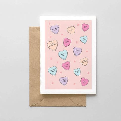 Pandemic Sweethearts Candy Valentine’s Card