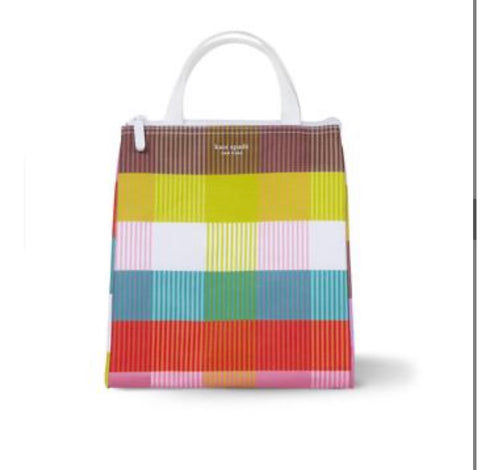 Kate space lunch tote- plaid