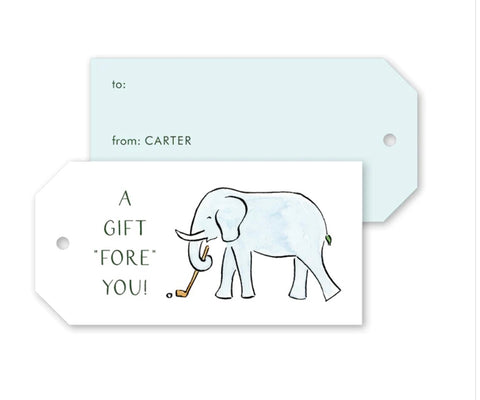 Dogwood Hill Golf Elephant Gift Tags