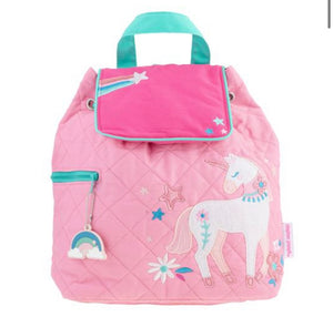 Pink unicorn quilted toddler bookbag