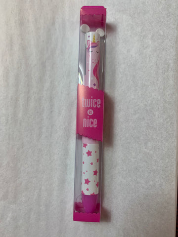 Snifty Twice as Nice Pink Unicorn Pen